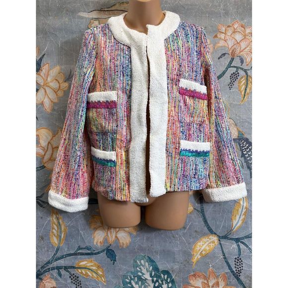 New Anna Sui Kaleidoscope Terry Tweed Jacket size 4 - Picture 6 of 10